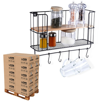 Kitchen Shelf Metal with Hangers 41x12x25.5 cm (pallet of 96 pcs)