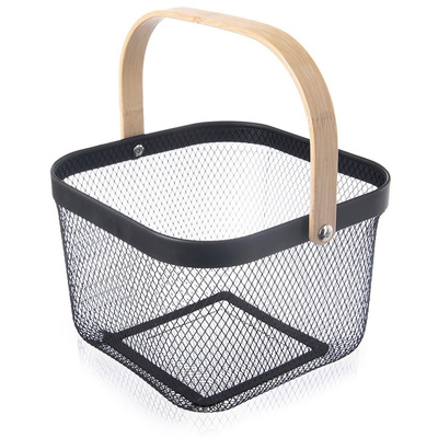 RADKA black metal storage basket 27x24.5x17.5 cm