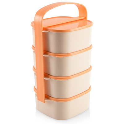 Menażka obiadowa plastikowa 4-poziomowa 4x1,15 l