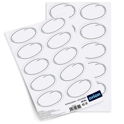 Etykiety samoprzylepne na słoiki białe 20 szt.