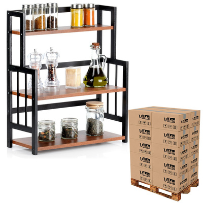 Kitchen shelf wood 3-tier 41.5x18.5x50 cm (pallet of 128 pcs)