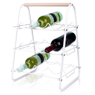 Wine Rack Metal White 9 Bottles 33x29x46 cm