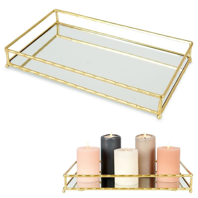 Mirror Tray Gold 35x20 cm