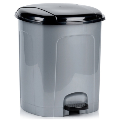 Bin with Pedal Plastic Gray 21 l