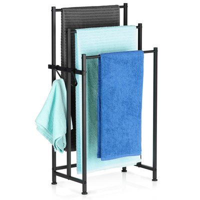 Towel Stand Metal Black