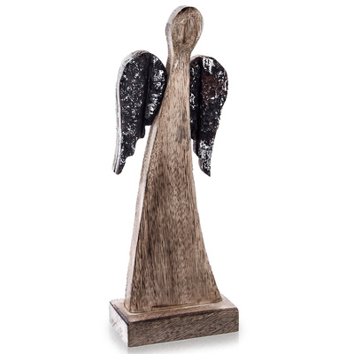 Figurka drewniana świąteczna anioł MANGO 31 cm