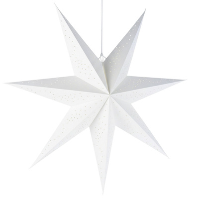 Decorative Star Paper Slotted White 75 cm