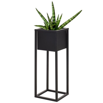 Plant Stand Metal Black 60 cm