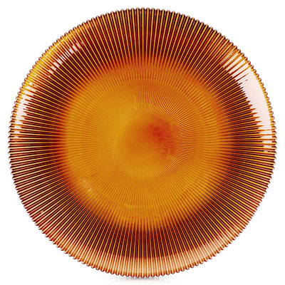 Dinner Plate Glass Amber 28 cm