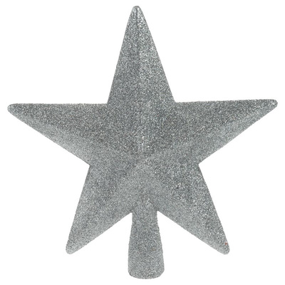 Christmas Tree Topper Star Unbreakable Silver Star 19 cm