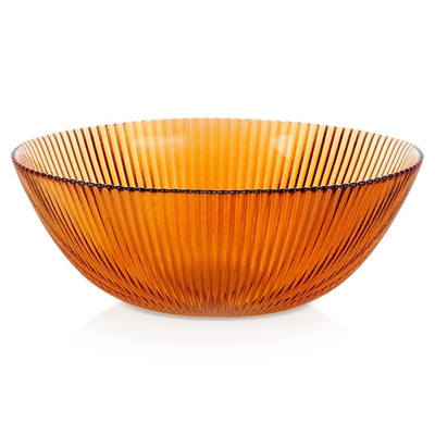 Serving Bowl Glass Amber 21 cm, 1.4 l