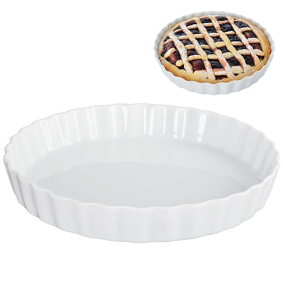 Tart Tin Ceramic White 26.5 cm