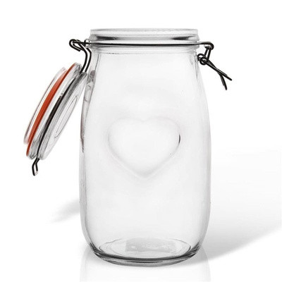 Jar with Clip Glass 1.5 l