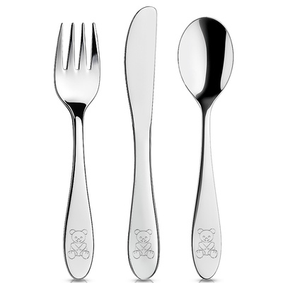 Zestaw sztućców stalowy dla dzieci 3 el.