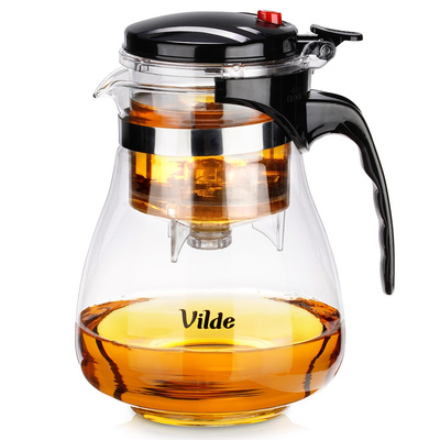Teapot with Infuser with Filter Insert Glass 1.65 l