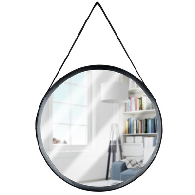 Wall Mirror Black Round 52 cm