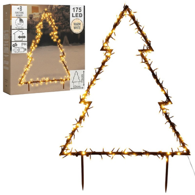 Luminous Outdoor Christmas Tree Metal 175 LED 75 cm