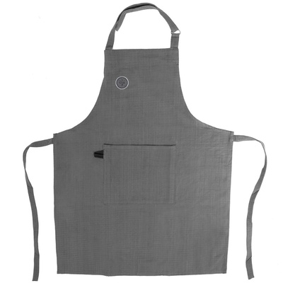 Fartuch kuchenny bawełniany wiązany szary