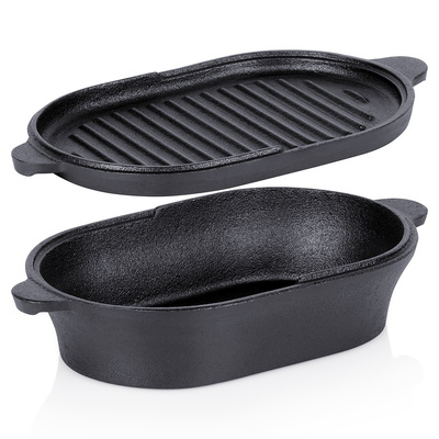 Roasting Tin Cast Iron with Lid 2 in 1 CAST LINE 28x16 cm, 1.2 l