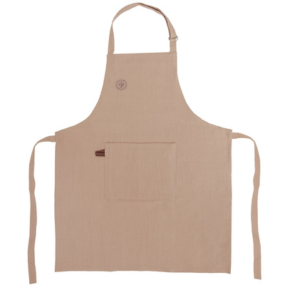 Fartuch kuchenny bawełniany wiązany brązowy