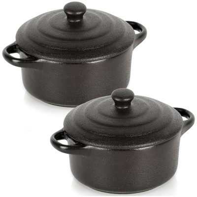 Ramekins Porcelain with Lid 150 ml 2 pcs