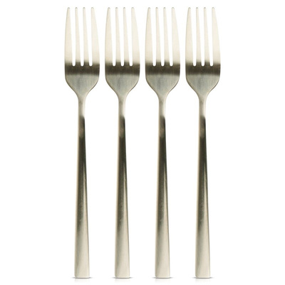 Dessert Forks Steel Golden 4 pcs