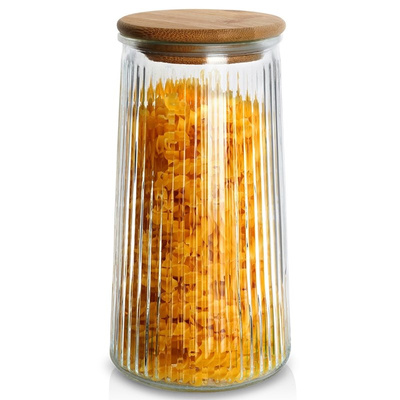 Dry Food Storage Container Glass with Lid and Gasket 1,3 l