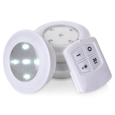 Bedside Lamp with Adhesive Tape Remote Control 9.5 cm 3 pcs