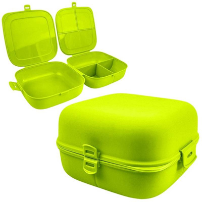 Lunch Box Lunchbox Divided Green 2x700 ml