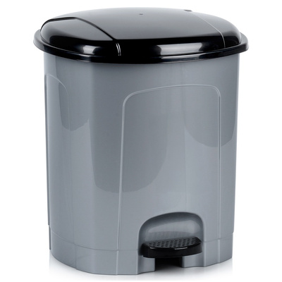 Bin with Pedal Plastic Gray 11.5 l