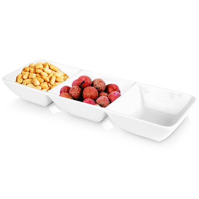 Snack Bowls Porcelain White Triple 30 cm