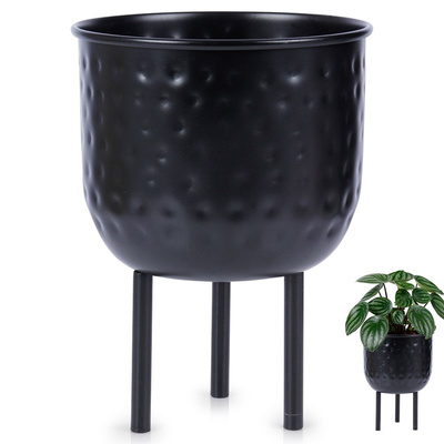 Plant Stand Metal Black 19x26 cm