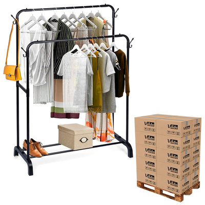 Clothes Stand Metal Black Double 110x45x152 cm (pallet of 48 pcs)