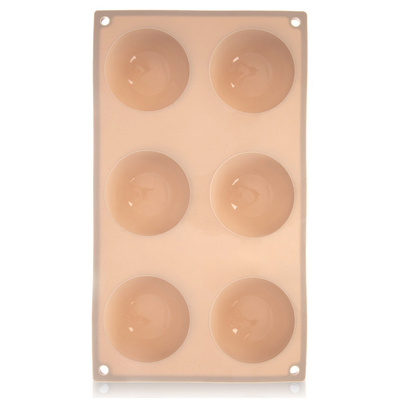 Forma do ciastek silikonowa beżowa półkula 28x16,5 cm