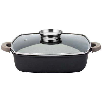 Pot Granite with Glass Lid FUNTZIO 28 cm, 4,7 l