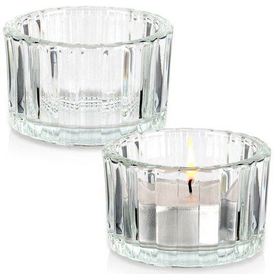 Candle Holder Glass for Tealight 5.7 cm 2 pcs