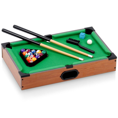 Mini Pool Table for Table Wooden with Accessories 48.5x30.5x8 cm