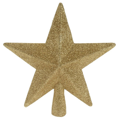 Christmas Tree Topper Star Unbreakable Golden Star 19 cm