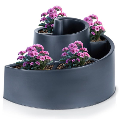 Garden Flower Pot Plastic Black Spiral 53x43,5x32,5 cm