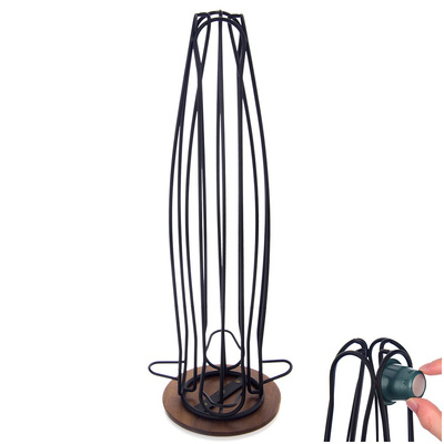 Coffee Capsule Holder Rotating Metal Black RADKA 40 cm