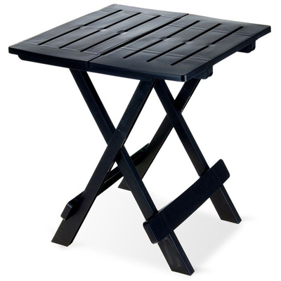 Folding Camping Table Black 44x44x50 cm