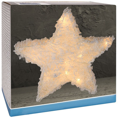 Lighted Star White 15 LED 30 cm