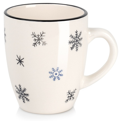 Kubek ceramiczny płatki śniegu 350 ml