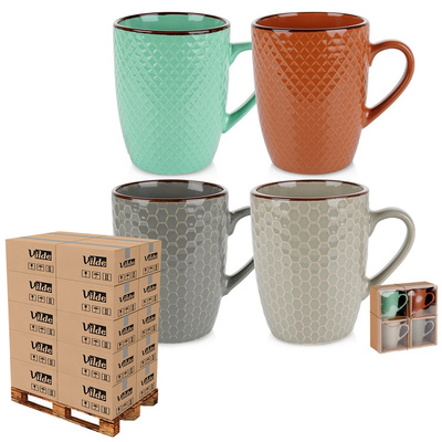 Kubki ceramiczne 400 ml 4 szt. (paleta 320 szt.)