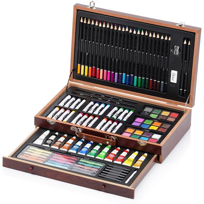 Paint Set in Wooden Case 112 pcs