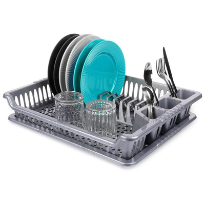 Dish Drainer Rack Gray 46x37x8.5 cm