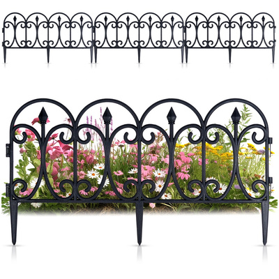 Garden Fence Black 60x33 cm 4 pcs