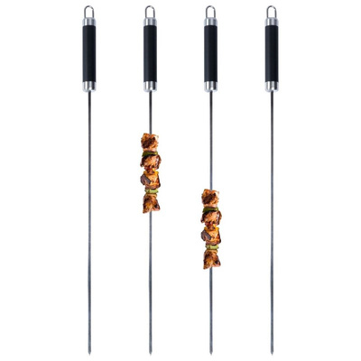 BBQ Skewers Steel 47 cm 4 pcs