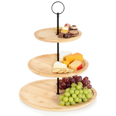 Patera bambusowa 3-piętrowa 34 cm