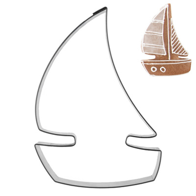 Cookie Cutter Steel Sailboat 8.5 cm